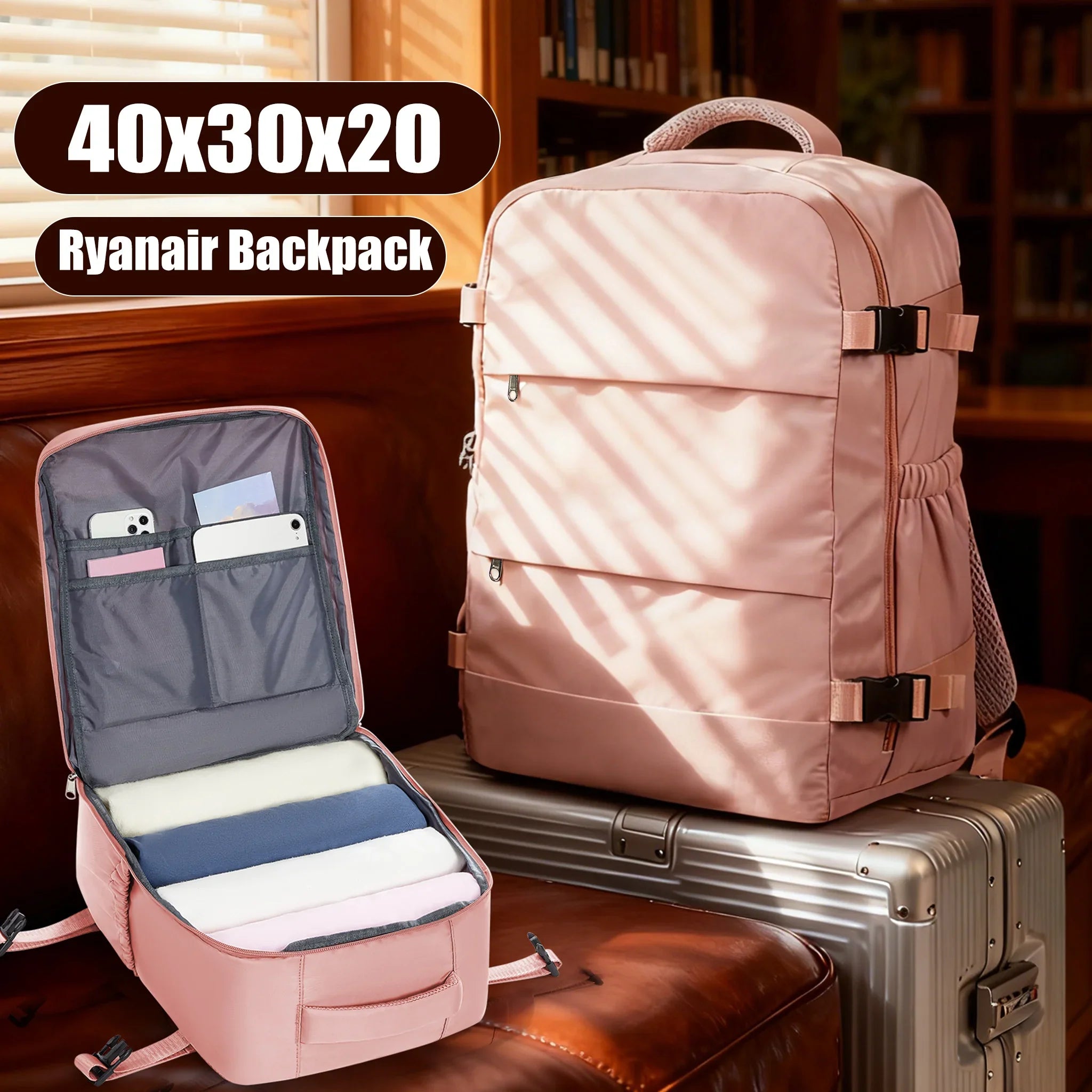 Ryanair Backpack 40x30x20 Cabin Bag Travel Backpack for Men Women Hand Luggage Leisure Laptop Backpack mochila para viaje cabina 7DAY'S