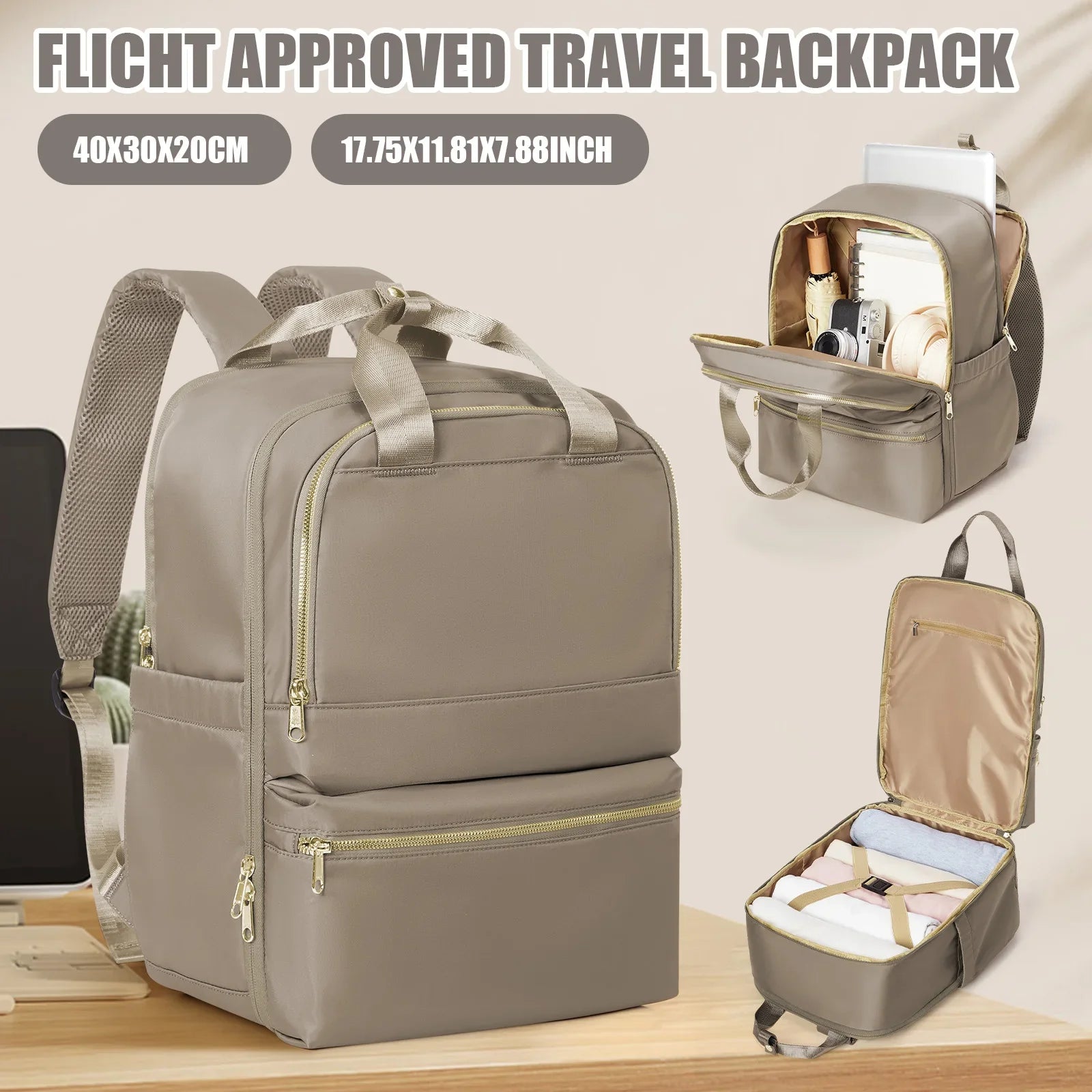 Ryanair 40x30x20 Travel Backpack for Women, Teacher Executive Backpack Laptop School Bag Couple Backpack Fashion Trend Women Bag 7DAY'S