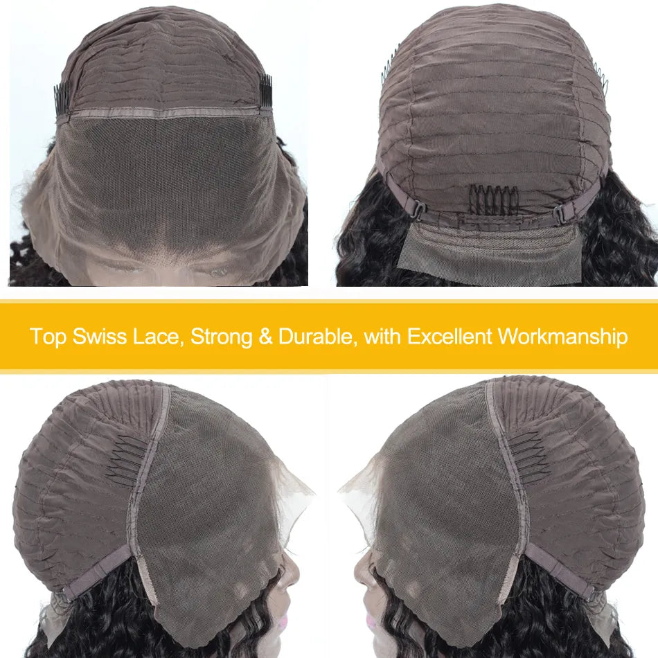 4C Hairline Edge Kinky Straight Wig Curly Baby Hair 13x4 HD Lace Frontal Wigs Brazilian Yaki Straight Wig Human Hair Ossilee HOL stores