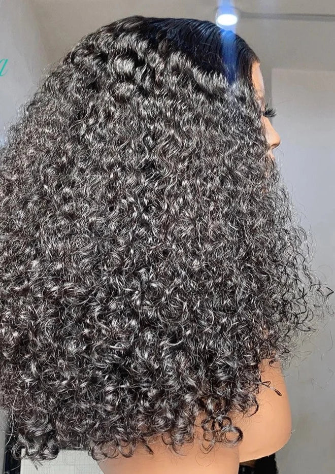 13x4 Curly Lace Front Human Hair Wigs For Black Women Brazilian Deep Wave Lace Frontal Wig Water Curly 4x4 Lace Closure Wig 250% HOL stores