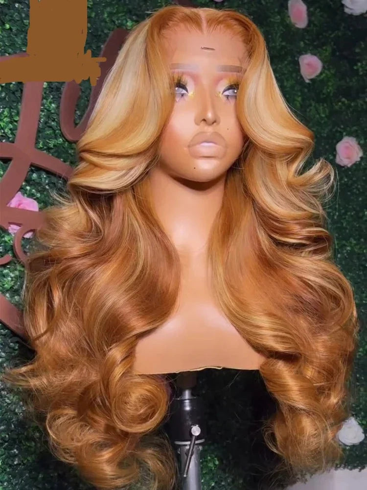 Honey Blonde 13X6 HD Transparent Lace Front Wigs Pre Plucked 13x4 Highlight Lace Frontal Wig Human Hair HOL stores