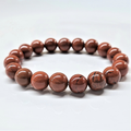 Red Jasper Round Bead Bracelet - Enduring Vitality Sacred Crystals
