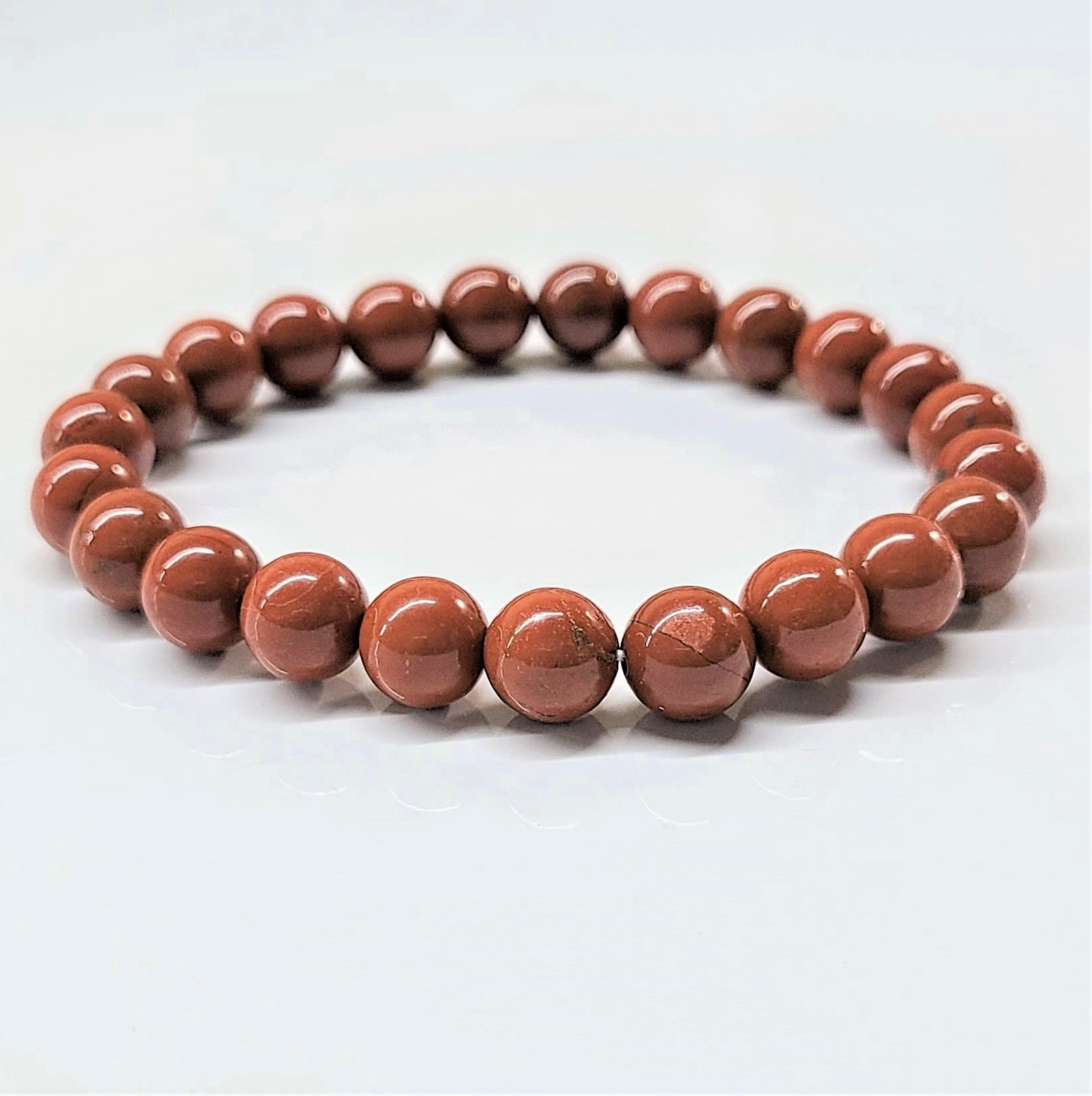 Red Jasper Round Bead Bracelet - Enduring Vitality Sacred Crystals