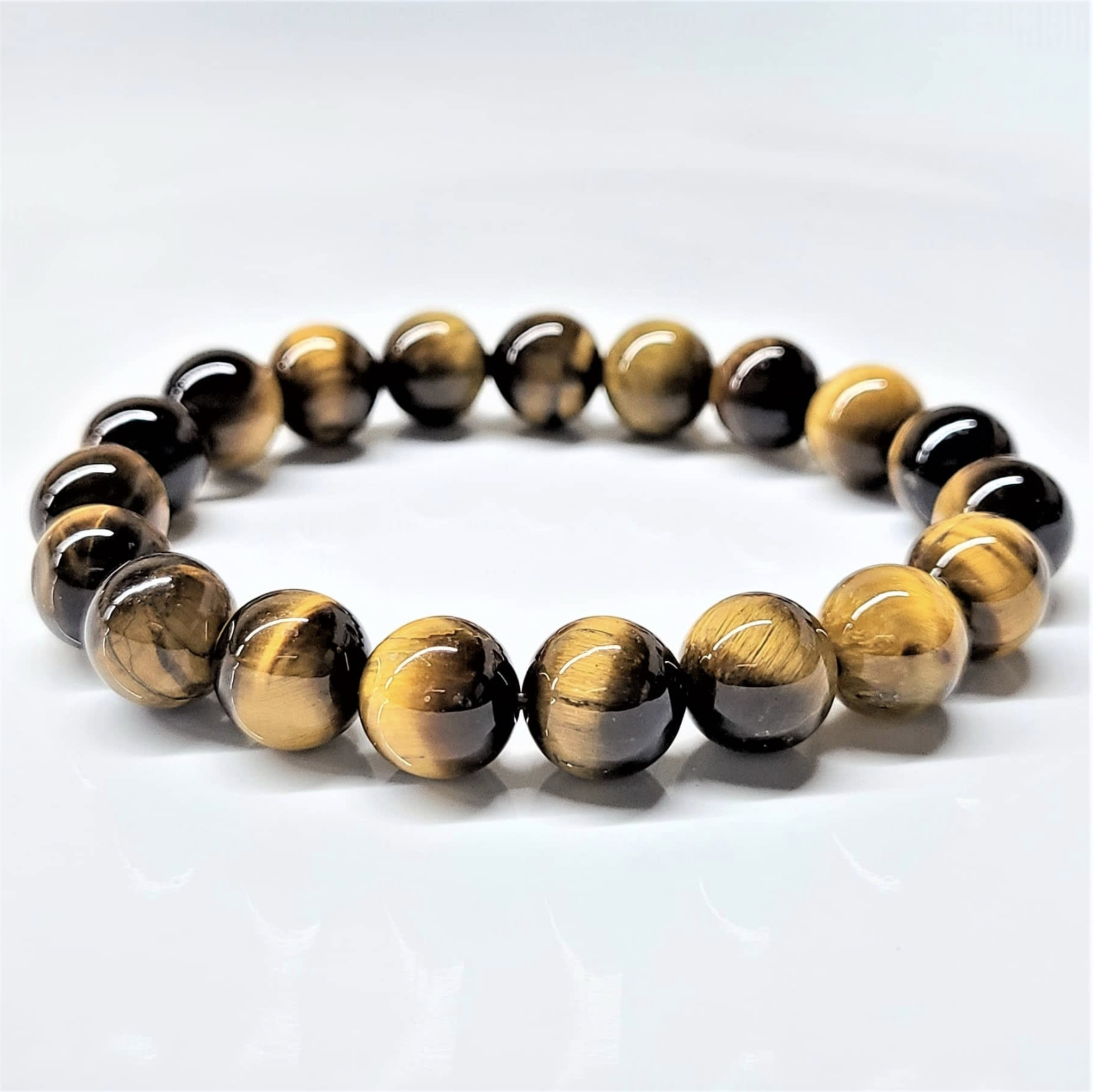 Tiger Eye Round Bead Bracelet - Courageous Clarity Sacred Crystals