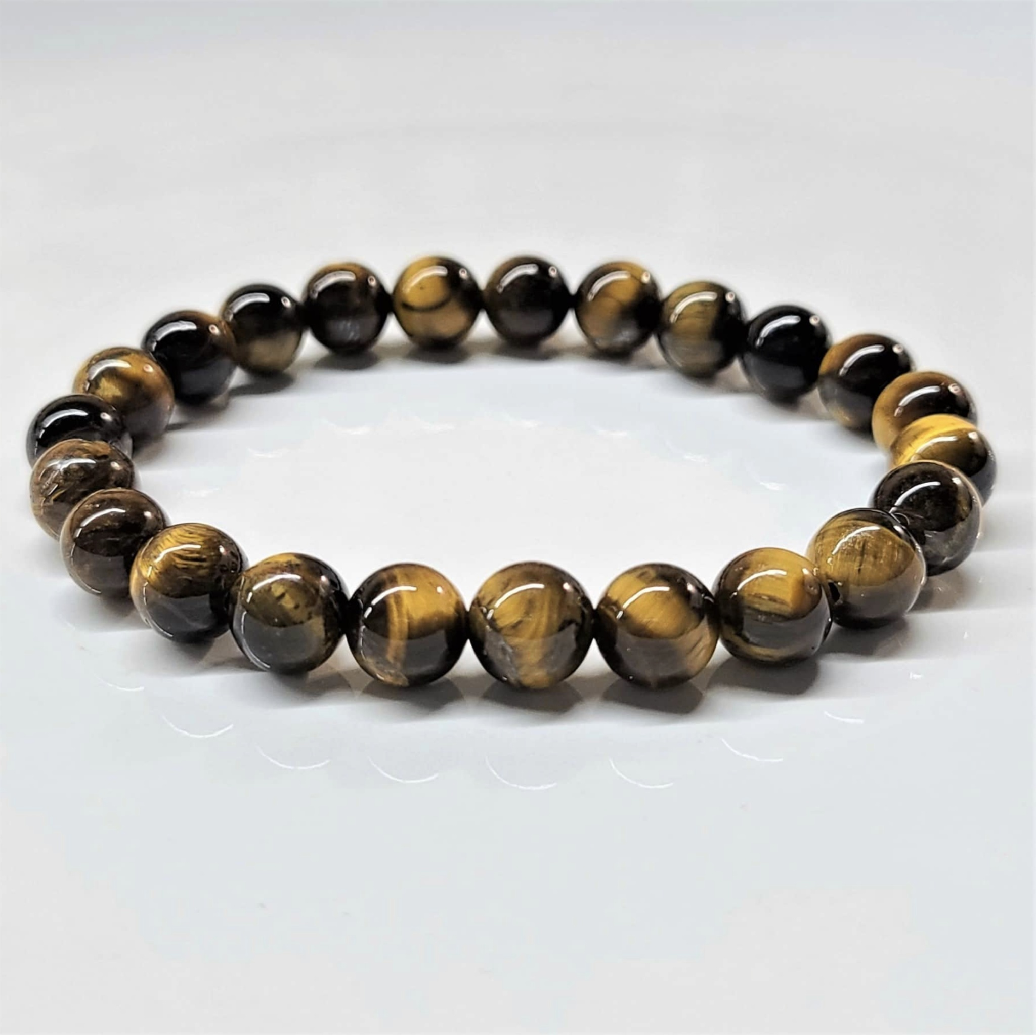 Tiger Eye Round Bead Bracelet - Courageous Clarity Sacred Crystals