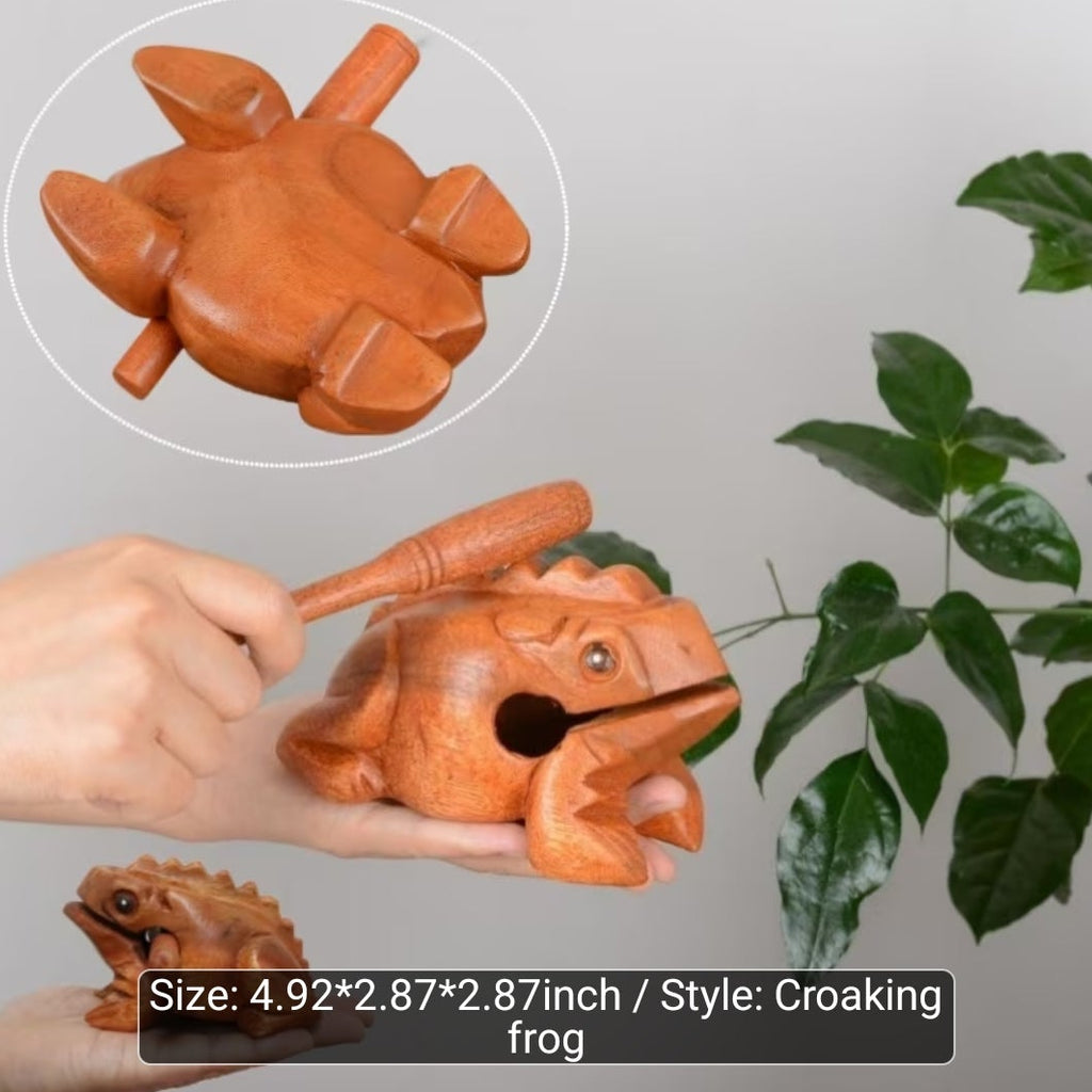 African Wooden Frog Percussion Instrument MindFreakArtistry