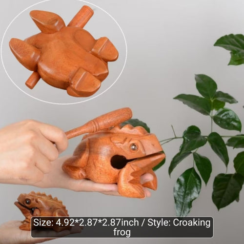 African Wooden Frog Percussion Instrument MindFreakArtistry