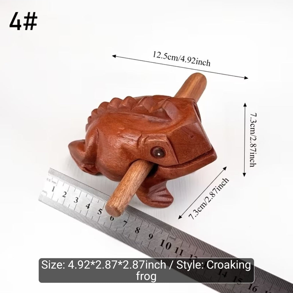 African Wooden Frog Percussion Instrument MindFreakArtistry