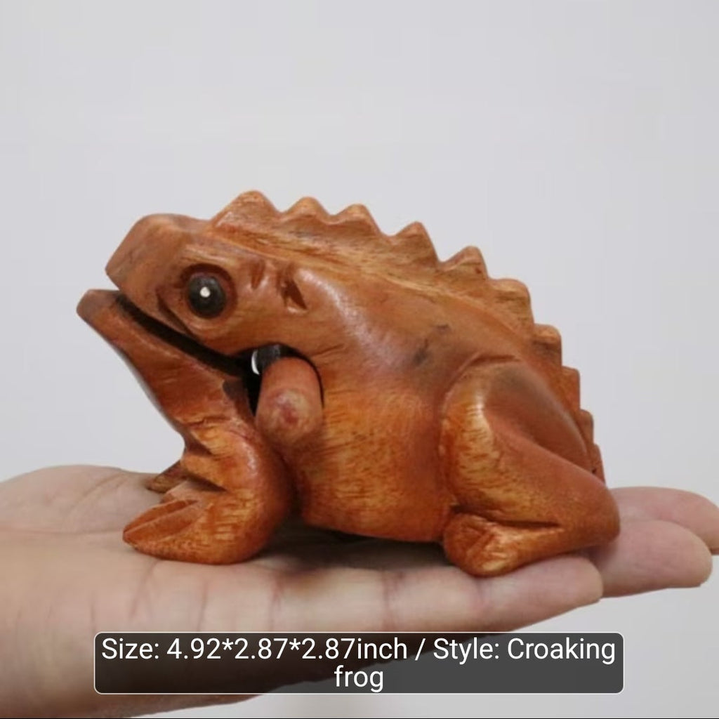 African Wooden Frog Percussion Instrument MindFreakArtistry