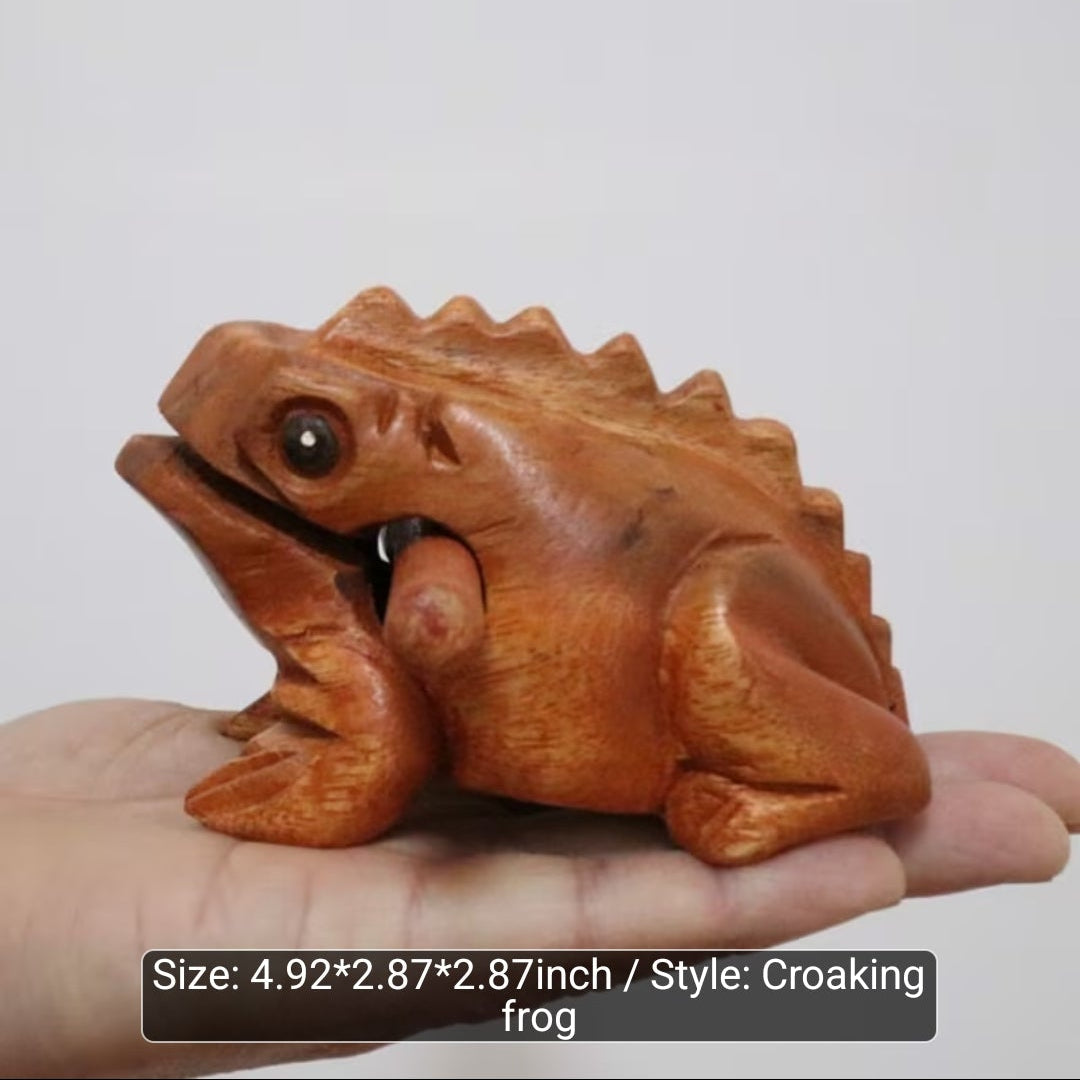 African Wooden Frog Percussion Instrument MindFreakArtistry