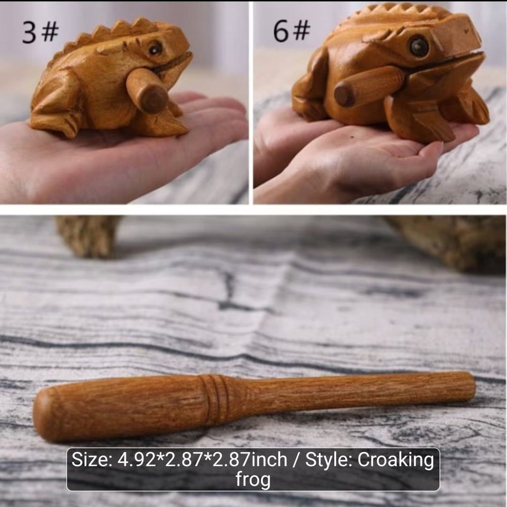 African Wooden Frog Percussion Instrument MindFreakArtistry