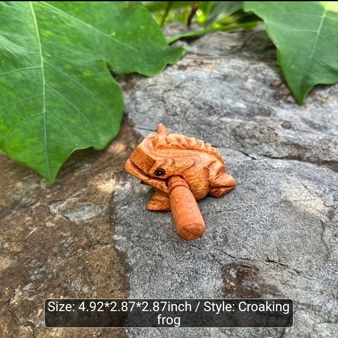 African Wooden Frog Percussion Instrument MindFreakArtistry