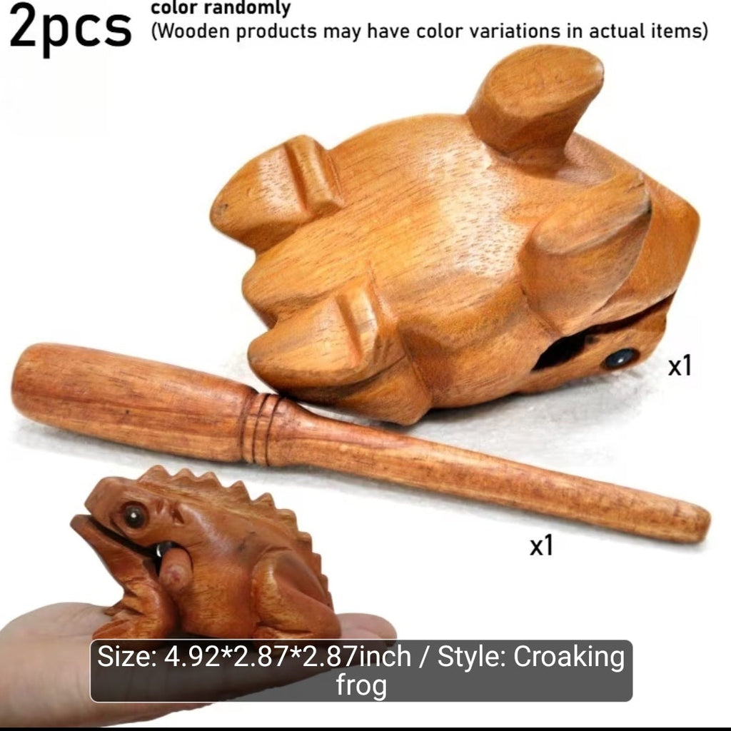 African Wooden Frog Percussion Instrument MindFreakArtistry