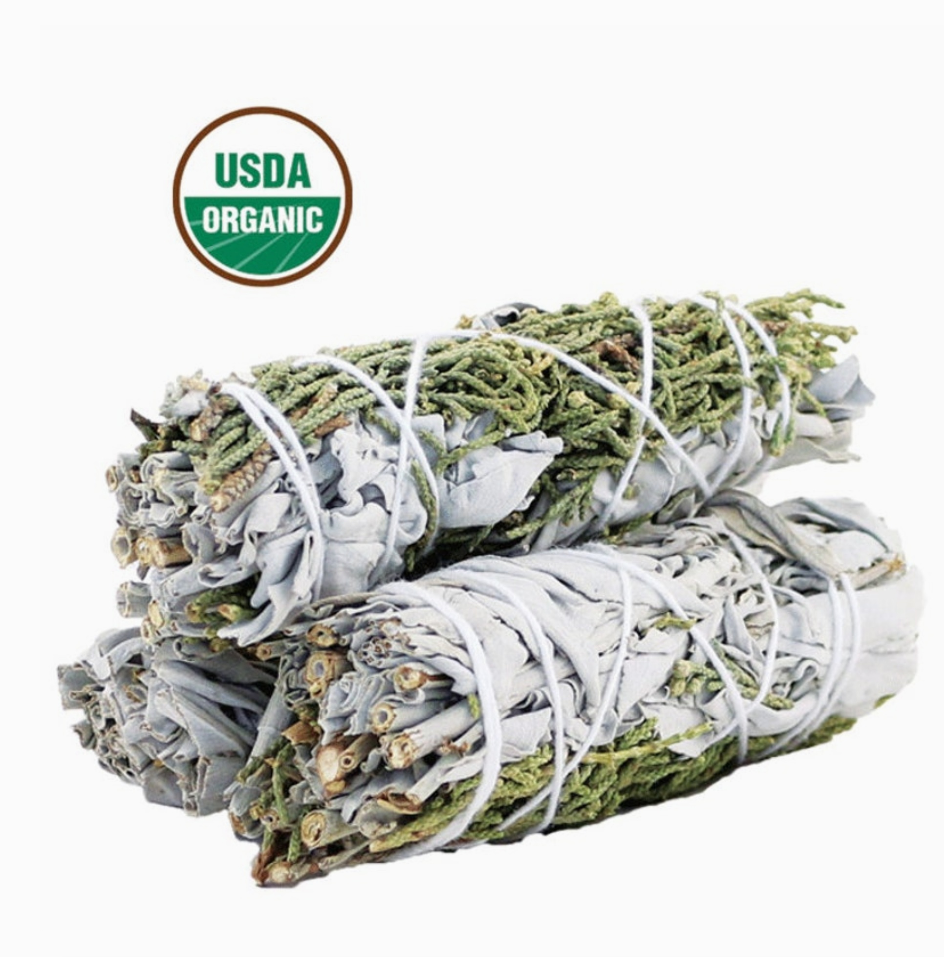 Juniper & White Sage Smudge Stick (4 in.) Sacred Crystals
