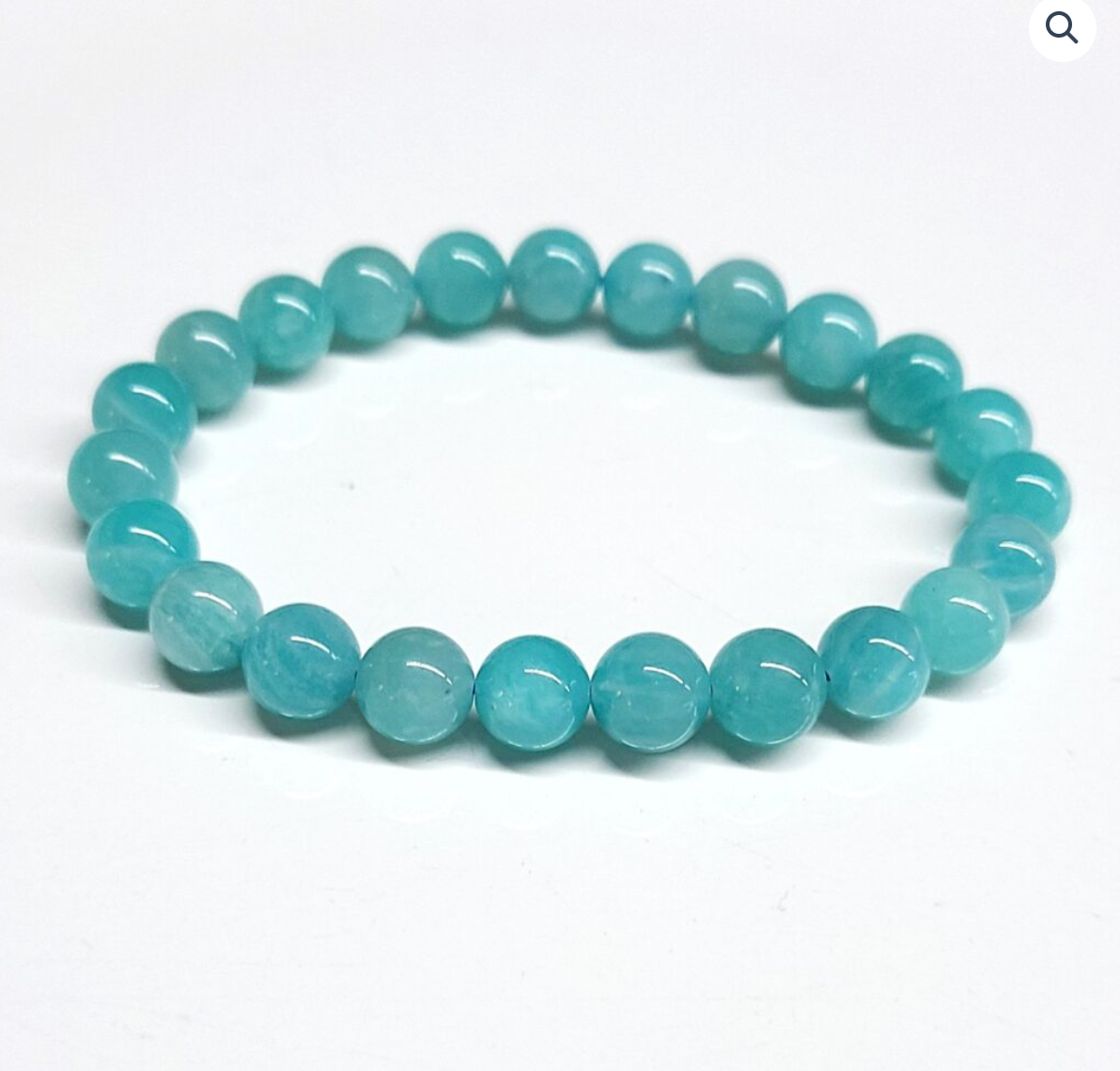 Amazonite (AA) Round Bead Bracelet 8mm - Confident Truth Sacred Crystals