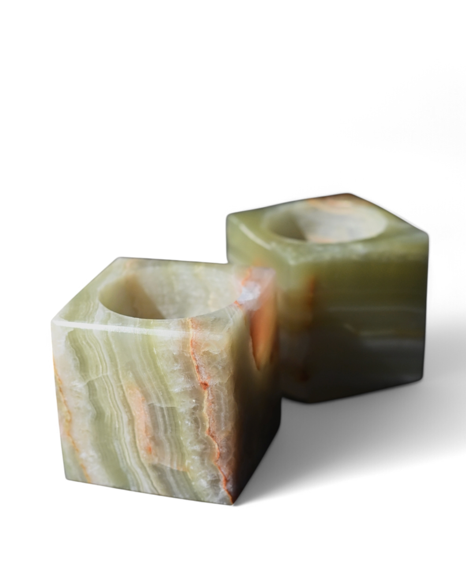 Green Onyx Candle Holder CRYSTALS.COM