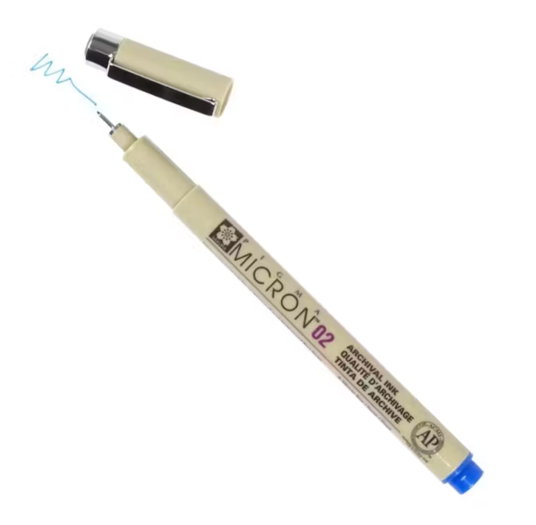 Sakura Pigma Micron Pen Blue 02 (.3mm) ShopSketchBox