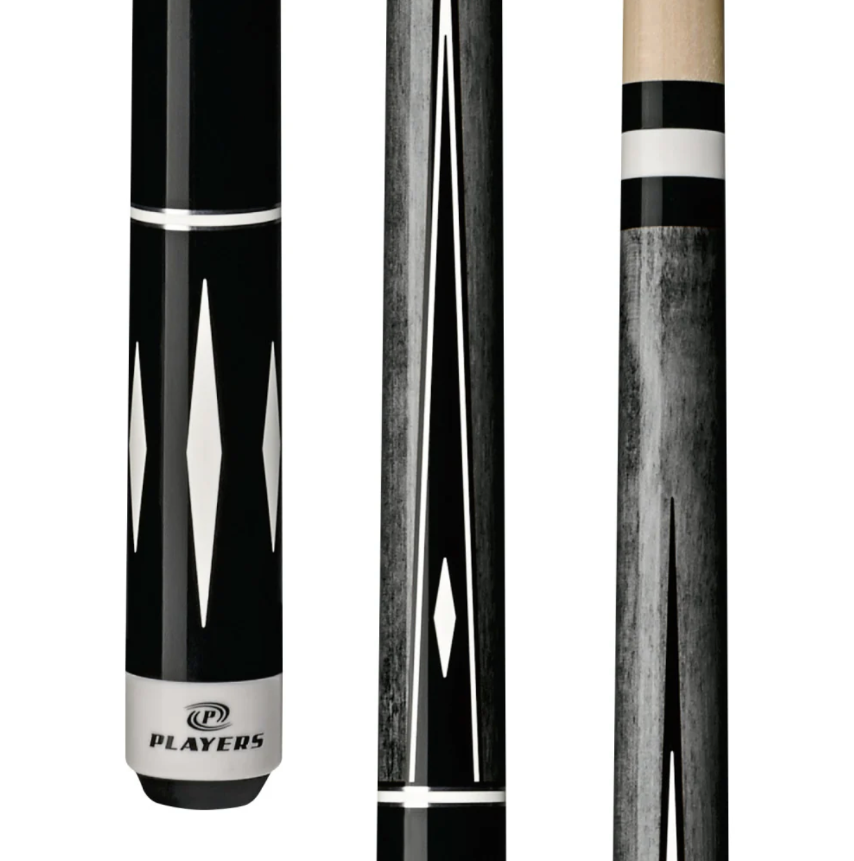 Players Grey & White Diamond Wrapless Cue C.P.Dean Company