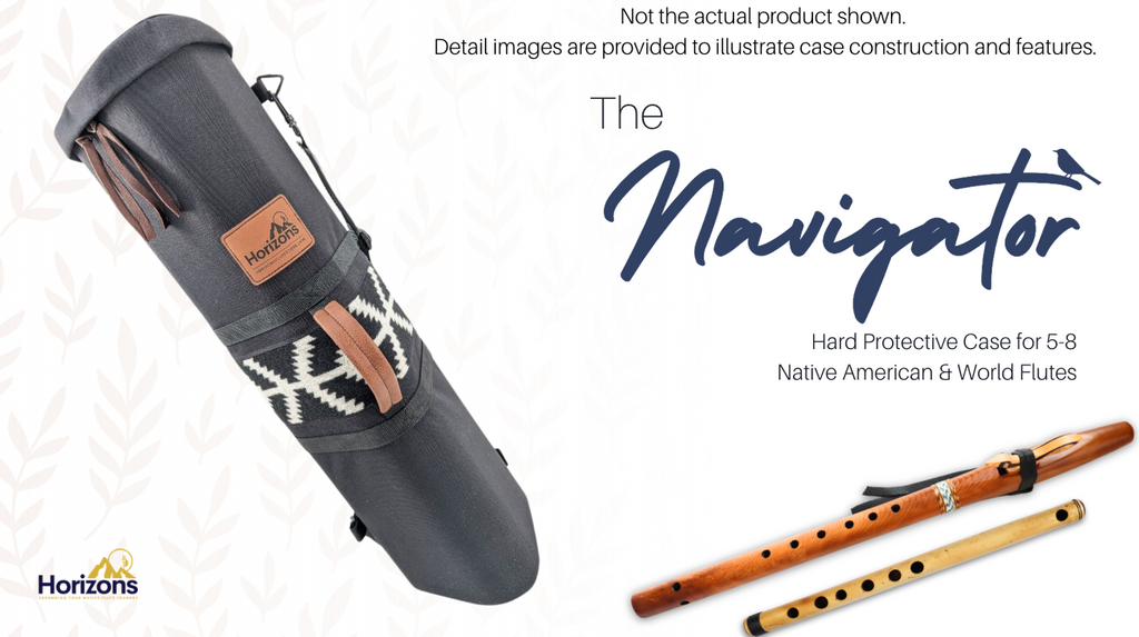 Navigator (Black) Native Flute Case #ISNA1 | In-Stock Case [Holds 5-8 flutes] Horizons Flute Store