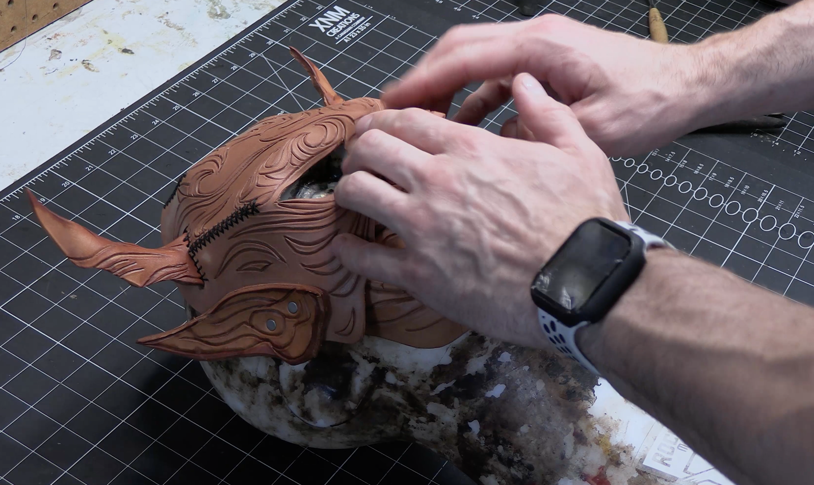 Leather Oni Mask Printable Pattern Rockwell Masks