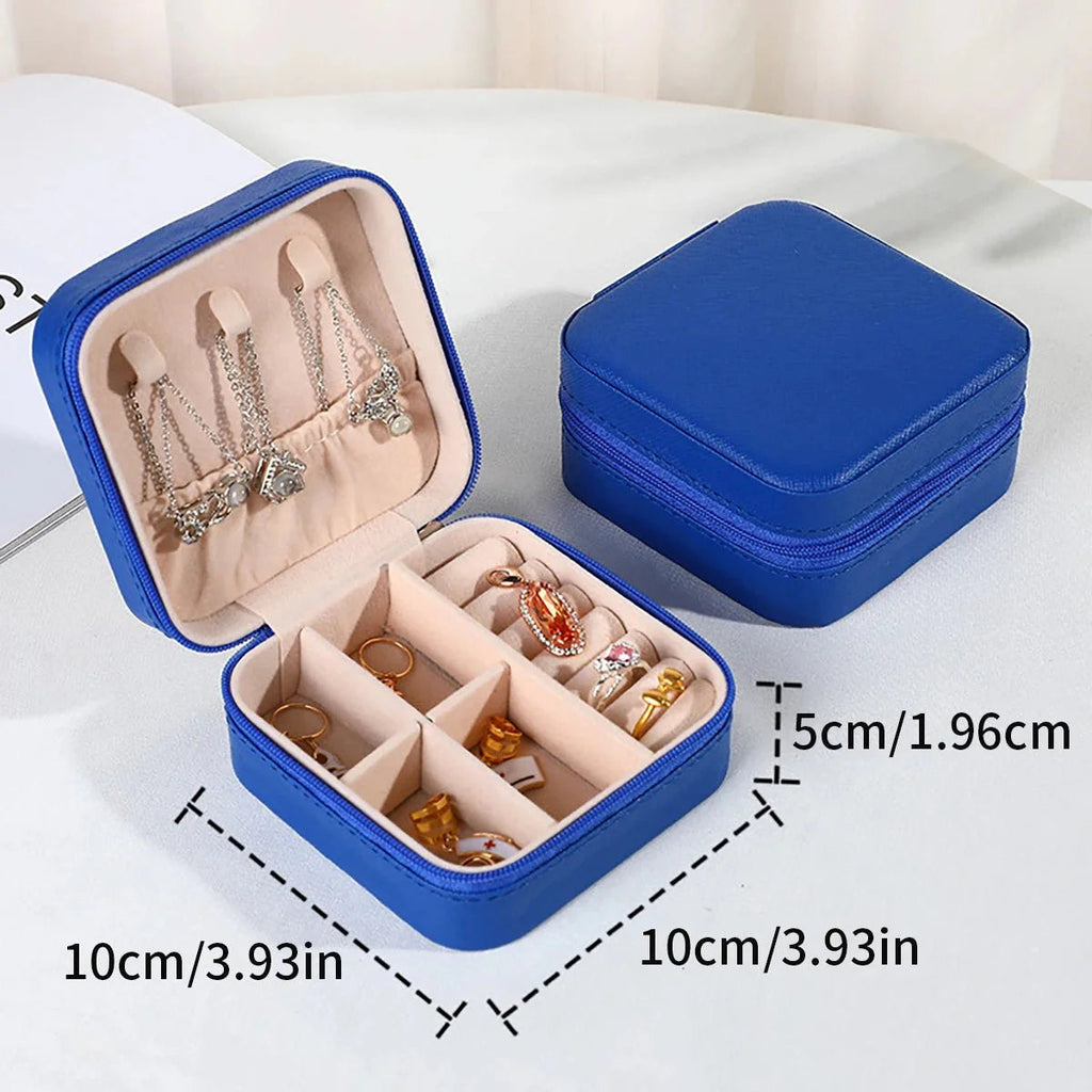 Portable Mini Jewelry Storage Box Travel Organizer Jewelry Case Fashion Hut Jewelry