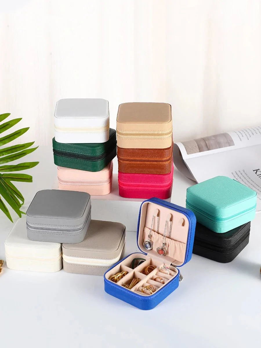 Portable Mini Jewelry Storage Box Travel Organizer Jewelry Case Fashion Hut Jewelry