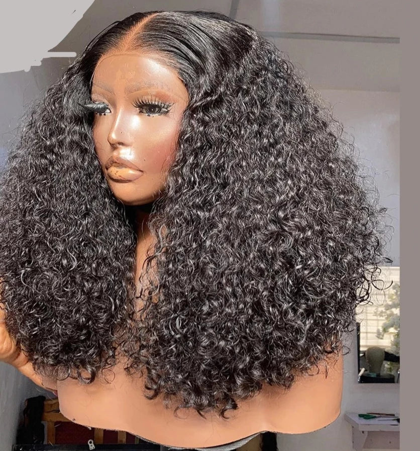 13x4 Curly Lace Front Human Hair Wigs For Black Women Brazilian Deep Wave Lace Frontal Wig Water Curly 4x4 Lace Closure Wig 250% HOL stores