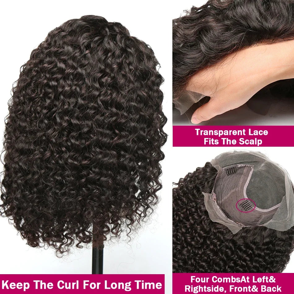 Jerry Curly Short Bob Wigs 13x6 Lace Frontal Human Hair Wigs 5x5 Glueless Wigs Lace Closure Transparent 13x4 Lace Font Wigs HOL stores