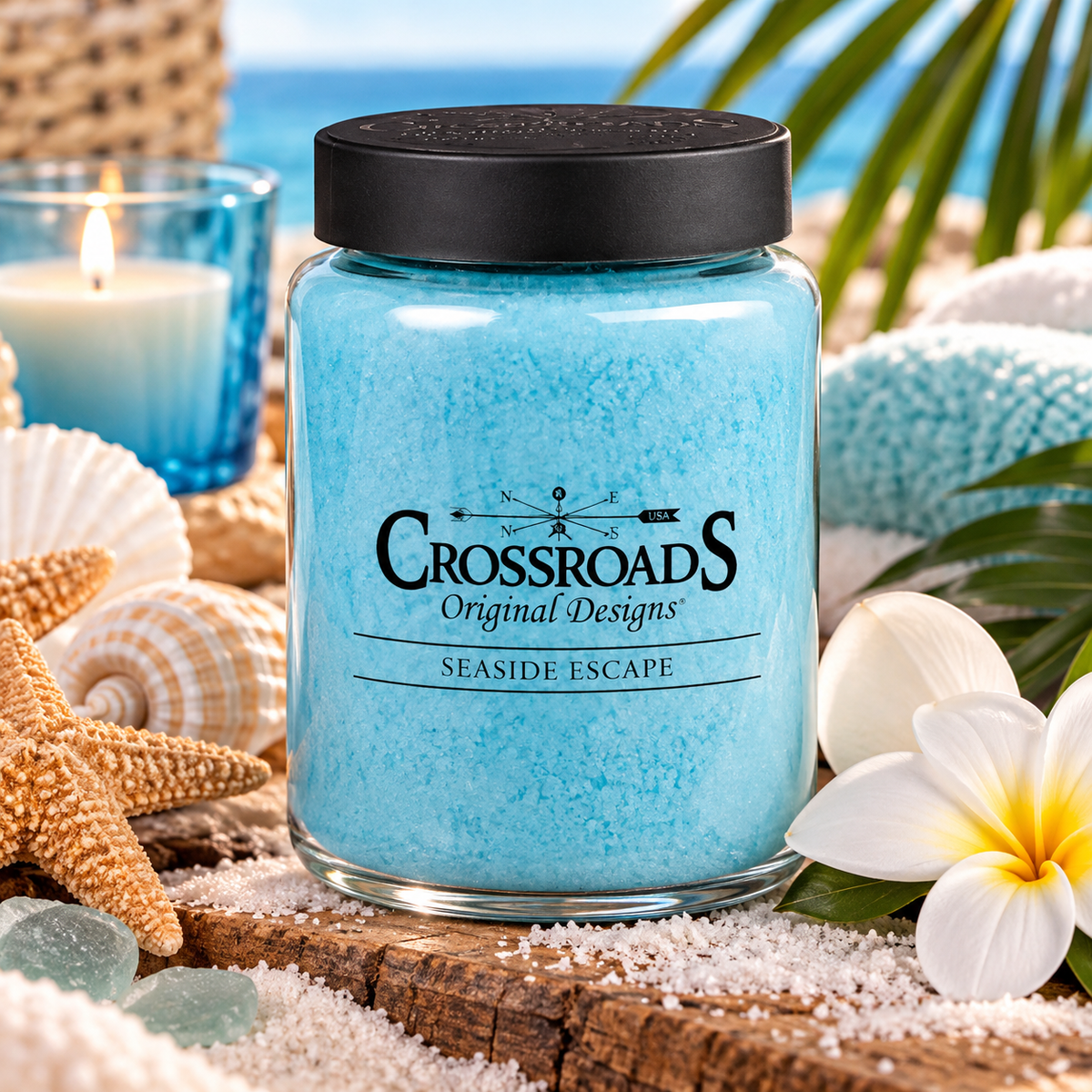 Crossroads Seaside Escape Scented 2-Wick Candle, 26 Ounce FashionMojos.com