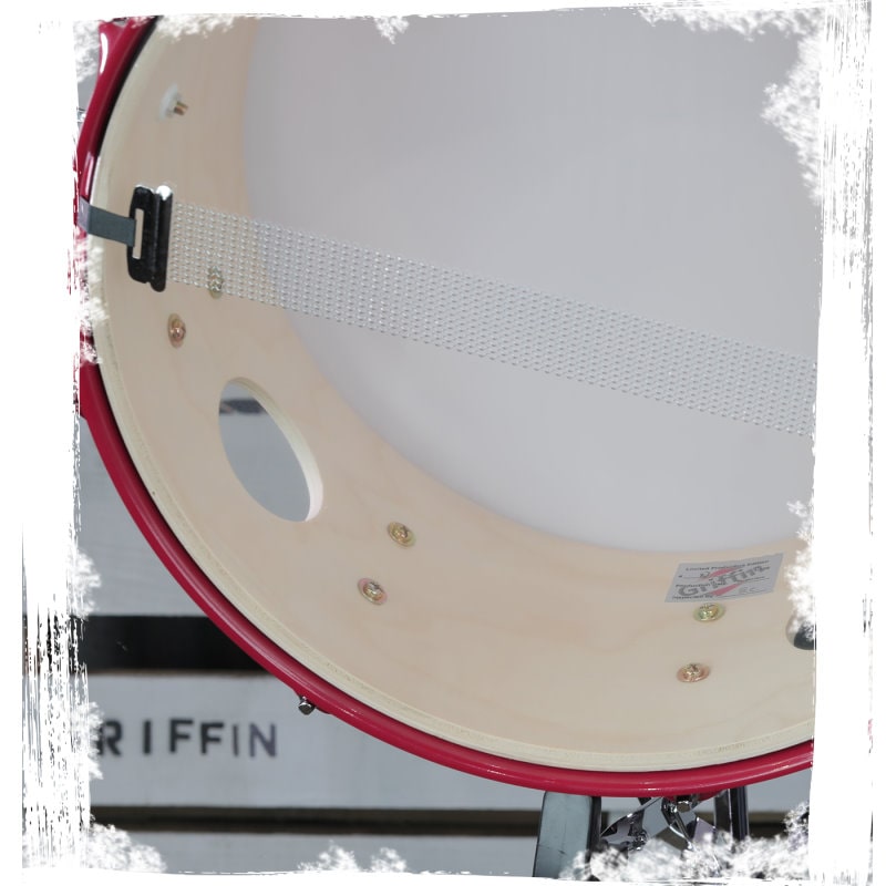 GRIFFIN Snare Drum Birch Wood Shell 14 X 6.5 Inch | Oversize 2.5" Large Vents & Custom Graphic Wrap (Limited Edition) | Red Hardware & Marching Drummers Key for Students & Pros | 8 Metal Tuning Lugs GeekStands.com
