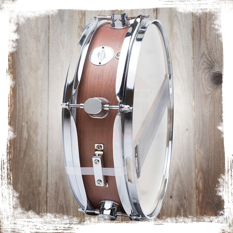 Piccolo Snare Drum 13" x 3.5" by GRIFFIN - 100% Poplar Wood Shell with Flat Hickory Finish & Coated Drum Head - Drummers Acoustic Marching Kit GeekStands.com