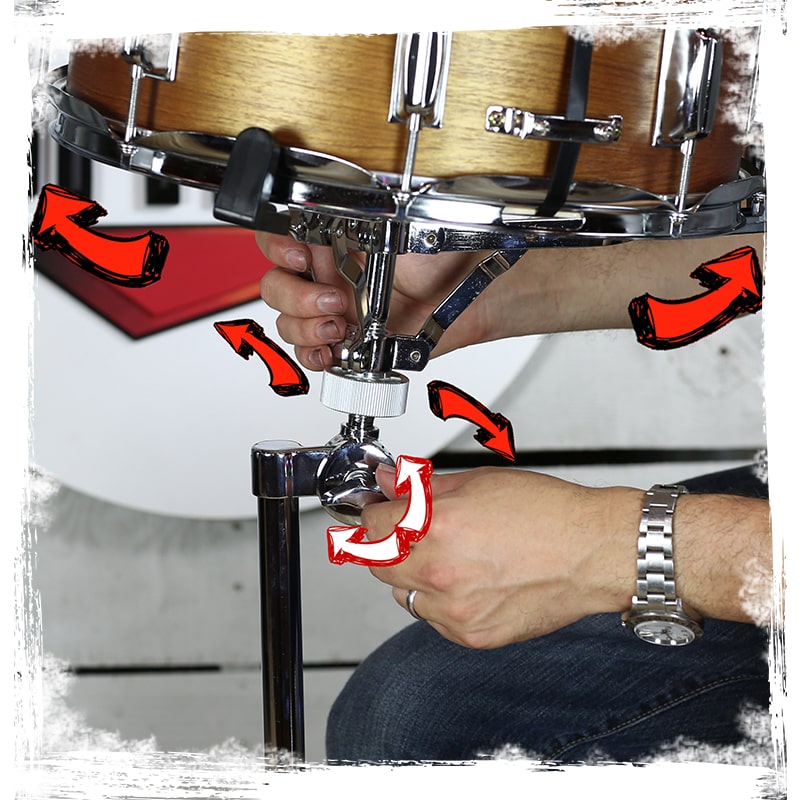 GRIFFIN Concert Stand-Up Snare Drum Stands (2-Pack) - Tall Adjustable Chrome Stand for Practice Pads & Drums - Extended-Height Hardware Mount Holder with Basket Clamp GeekStands.com