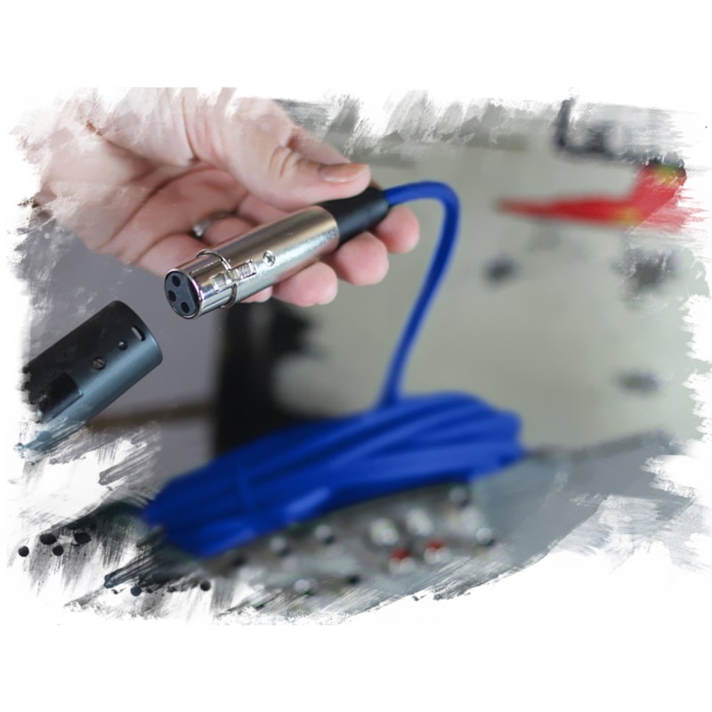 XLR Female to 1/4" Male Jack Microphone Cables (4 Pack) by FAT TOAD | 20ft Pro Audio Blue Mic Cord Extension Patch Lo-Z Connector | 24 AWG Shielded Speaker Wire & Balanced for Studio Audio Recording GeekStands.com