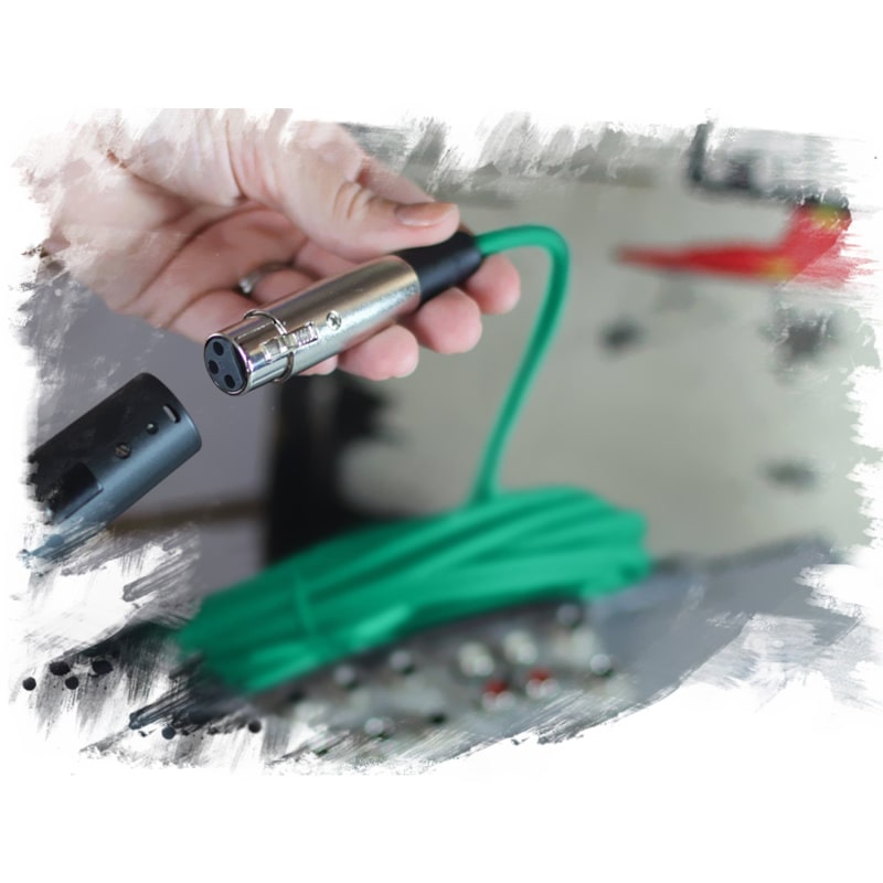XLR Microphone Cables (4 Pack) by FAT TOAD - 50ft Professional Pro Audio Green Mic Cord Extension Patch with Lo-Z Connector - 24 AWG Shielded Wire GeekStands.com