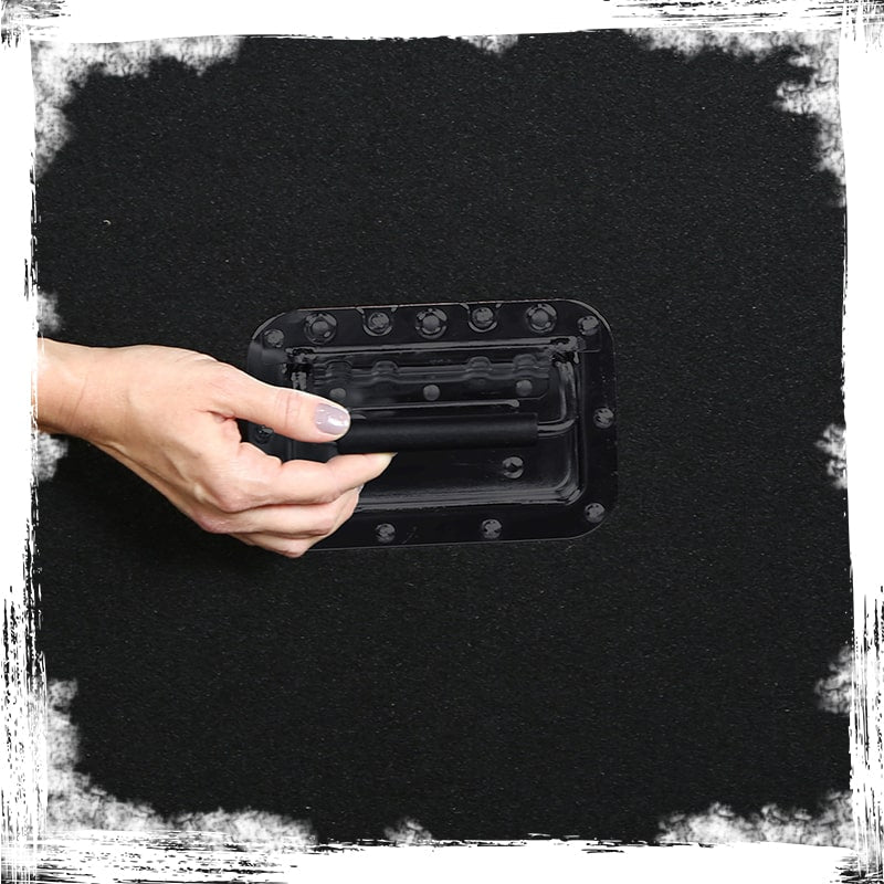 Flush Speaker Cabinet Handles for DJ PA Rack Road Case (Set of 4) by GRIFFIN | Spring Loaded Recessed Metal Flip Pull with Rubber Padding for Trunk Chest Flight Carry Case | Pro-Audio Stage Gear Parts GeekStands.com