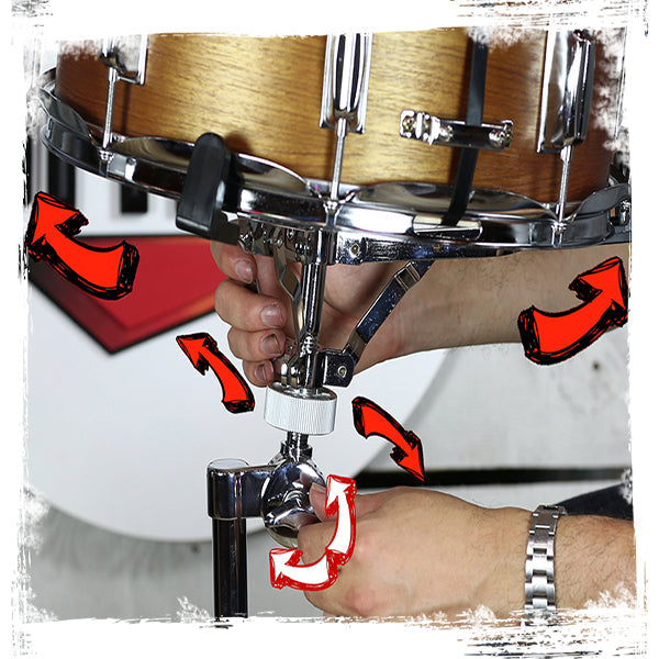 GRIFFIN Deluxe Snare Drum Stand - Percussion Hardware Kit with Key - Double Braced Medium Weight Mount for Snares, Tom Drums & Adjustable Practice Pad GeekStands.com