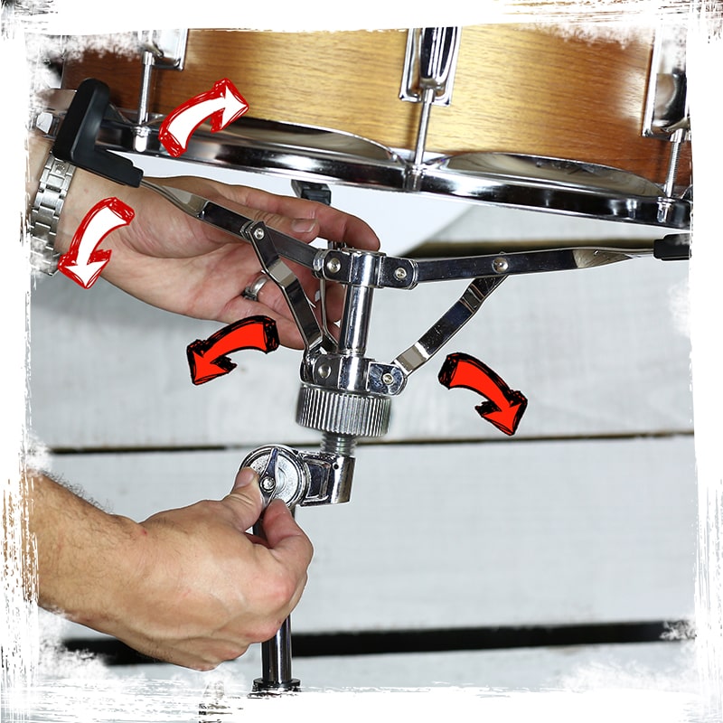 2-PACK Snare Drum Stand by GRIFFIN | Chrome Double Braced, Light Weight Mount for Standard Snares, Tom Drums & Practice Pad | Slip-Proof Gear Tilter & Clamp Style Basket Holder Percussion Hardware Kit GeekStands.com