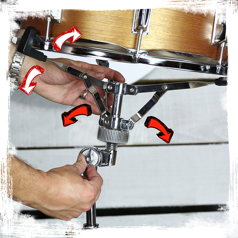 Snare Drum Stand by GRIFFIN - Deluxe Percussion Hardware Base Kit - Double Braced, Light Weight Mount for Standard Snares, Tom Drums & Practice Pad GeekStands.com