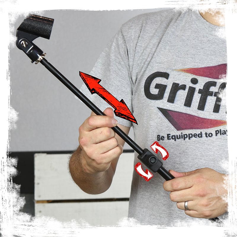 Tripod Microphone Boom Stand with Mic Clip Adapter (Pack of 4) by GRIFFIN - Adjustable Holder Mount For Studio Recording Accessories, Singing Karaoke GeekStands.com