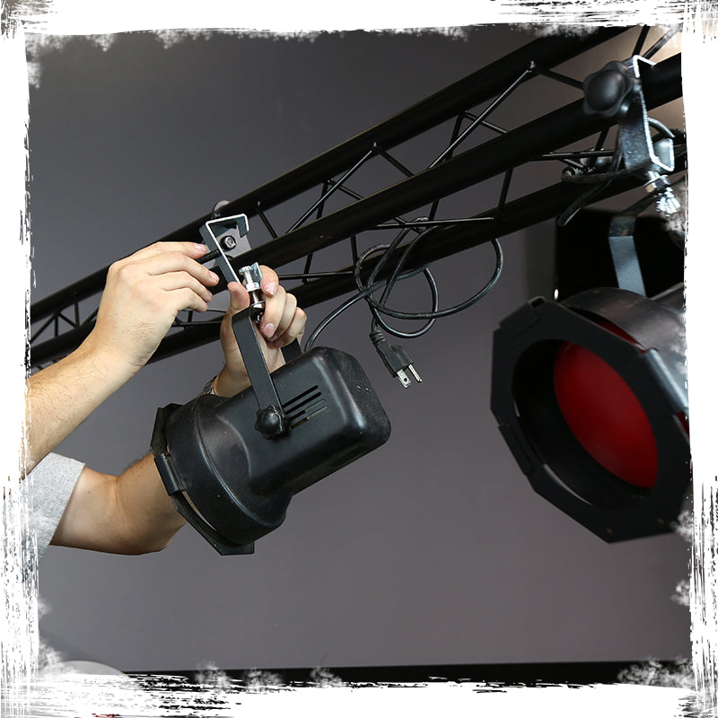 DJ Triangle Truss Extension Lighting System by GRIFFIN - Mounts on your Speaker Stands - Trussing Stage Kit for Smoke Machines & Dance Laser Lights GeekStands.com