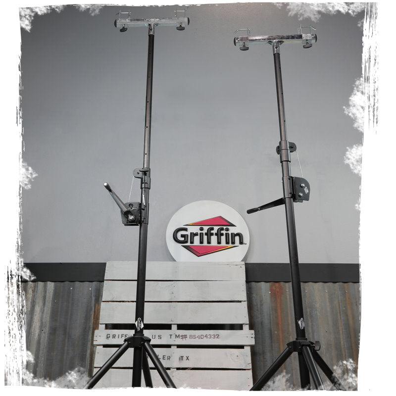 Light Trussing Stands by GRIFFIN - T Adapter DJ Booth Kit & Truss System for Lighting Cans & Speakers - Pro-Audio Stage Platform Hardware Mounting Kit GeekStands.com