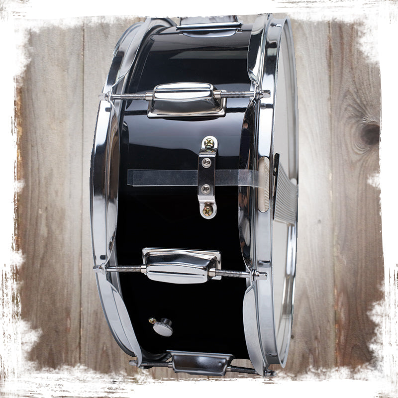 GRIFFIN Snare Drum - Poplar Wood Shell 14" x 5.5" with Black PVC & Coated Head - Acoustic Marching Percussion Musical Instrument Set with Drummers Key GeekStands.com