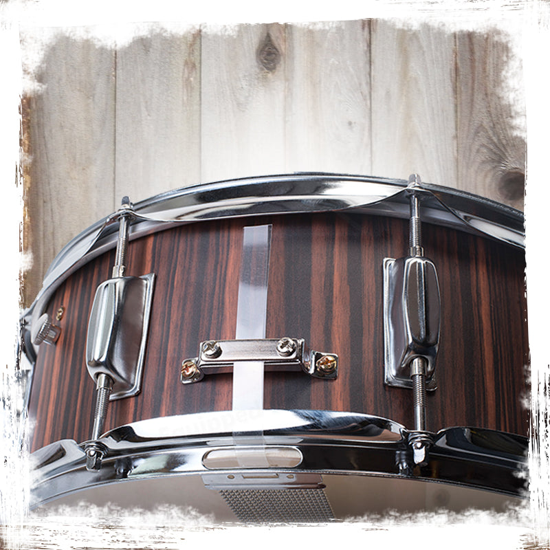 Snare Drum by GRIFFIN - 14" x 5.5"  Black Hickory PVC & Coated Head on Poplar Wood Shell - Acoustic Marching Percussion Instrument Set, Drummers Key GeekStands.com