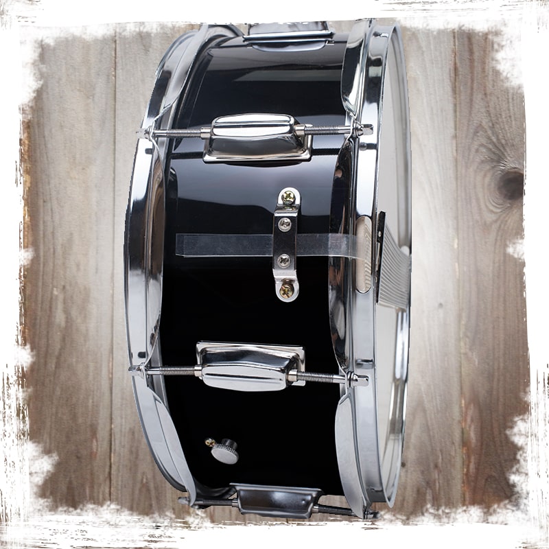 GRIFFIN Snare Drum | Poplar Wood Shell 14" x 5.5" with Black PVC & Coated Head | Acoustic Marching Percussion Musical Instrument Set with Drummers Key, 8 Metal Tuning Lugs & Snare Strainer Throw Off GeekStands.com
