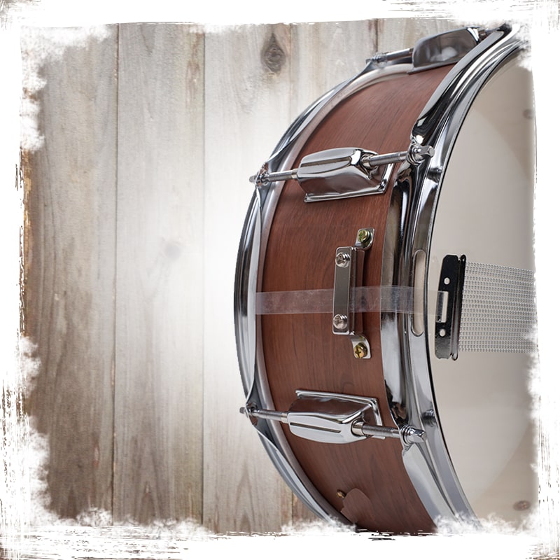 GRIFFIN Snare Drum | Poplar Wood Shell 14" x 5.5" with Flat Hickory PVC | 8 Metal Tuning Lugs & Snare Strainer Throw Off | Percussion Instrument with Drummers Key, Coated Head | Marching Kit Set GeekStands.com