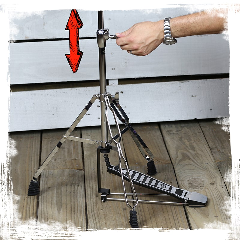 Deluxe Hi-Hat Stand by GRIFFIN | Hi Hat Cymbal Pedal With Pull Chain | HiHat Mount with Chrome Double Braced Hardware Accessory Set | Adjustable High Hat Holder Ideal for Mobile Percussion Drummers GeekStands.com
