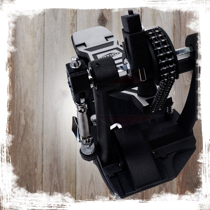 Single Kick Bass Drum Pedal by GRIFFIN | Deluxe Double Chain Foot Percussion Hardware for Intense Play | 4 Sided Beater & Fully Adjustable Power Cam System | Perfect for Beginner & Pro Drummers GeekStands.com