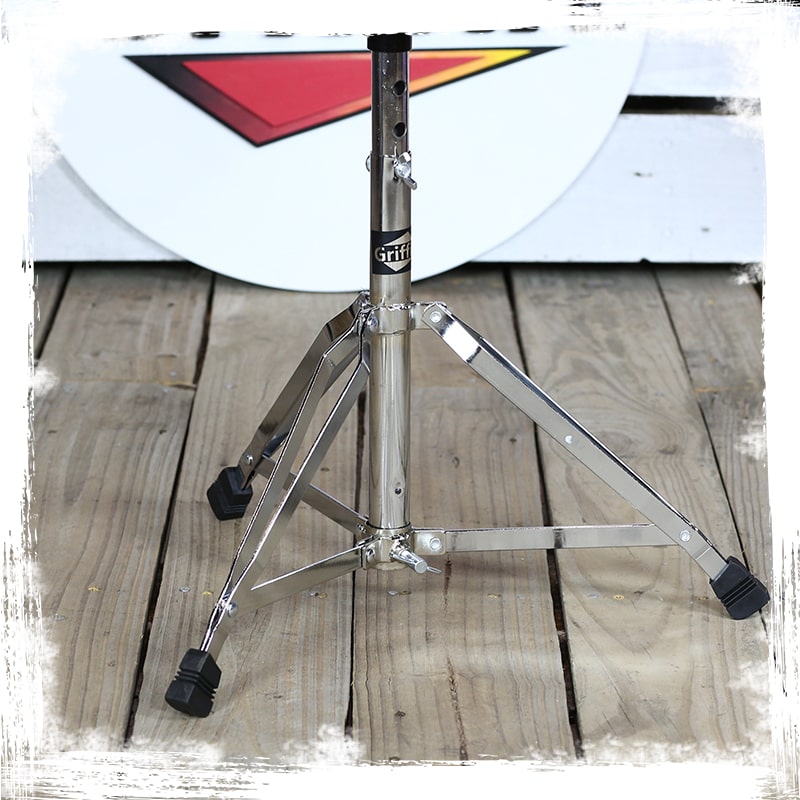 Drum Throne Stand by GRIFFIN | Padded Drummer’s Seat | Comfortable Drum Set Percussion Chair for Adults | Professional Musicians Guitar Stool Double Braced Hardware for Practice with Adjustable Height GeekStands.com