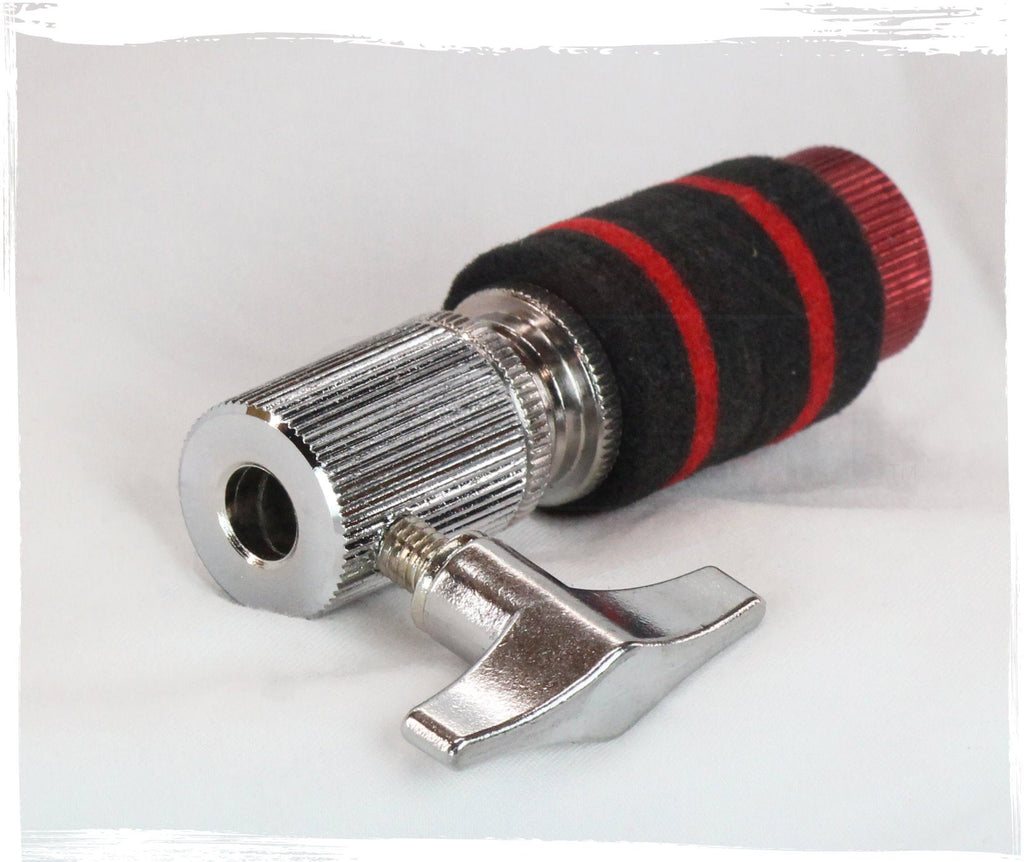 GRIFFIN Hi-Hat Clutch Mount Deluxe Version | Alloy Metal Speed Threads | Universal Holder to Fit Most Hi-Hat Cymbals,  Rods & Hihat Stands | Red locking Nut GeekStands.com