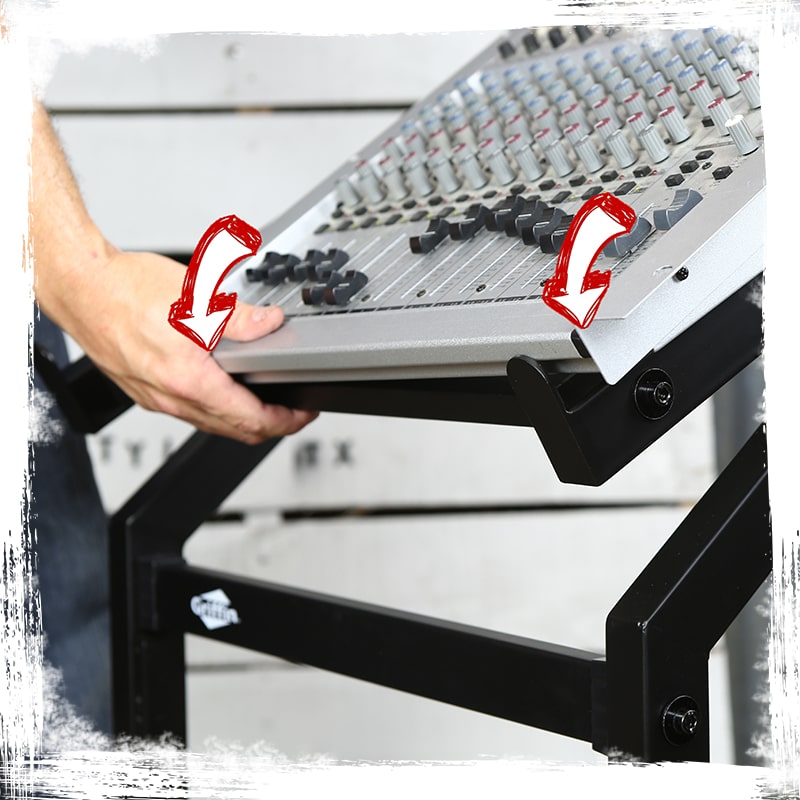 Rack Mount Rolling Stand & Adjustable Mixer Platform Rails by GRIFFIN - 19U Cart Holder for Music Studio Booth Pro Audio Recording Cabinet Equipment GeekStands.com